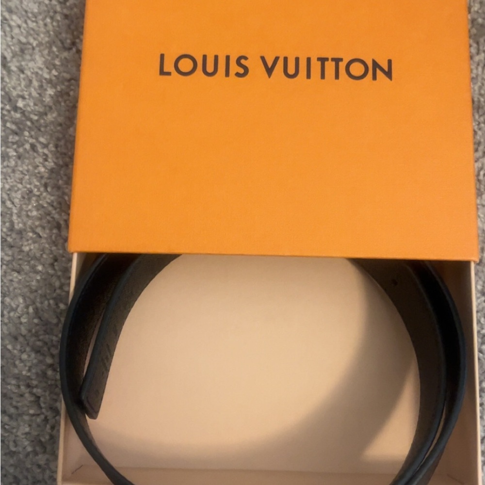 Louis Vuitton Monogram Canvas Belt with Gold Buckle